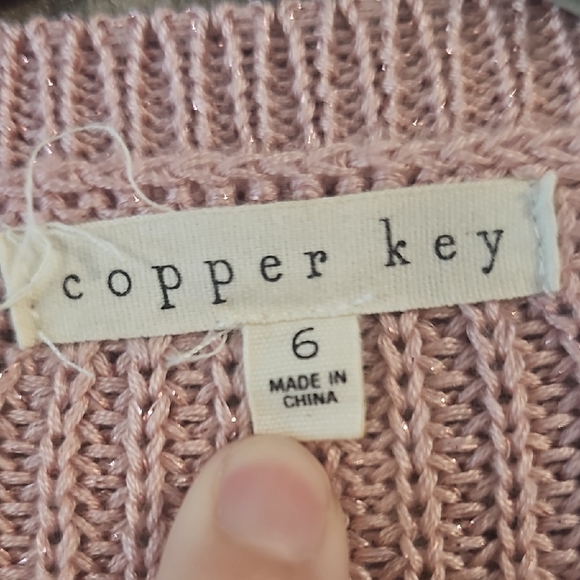 Copper Key Pink Ribbed Knit Sweater - Picture 2 of 3